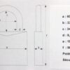 dimensions du cadenas