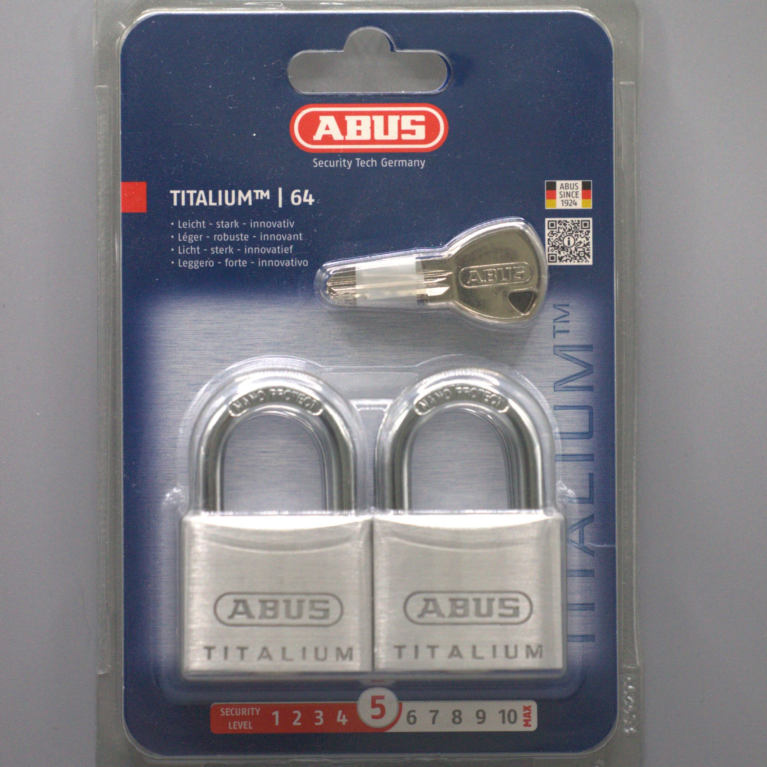 4 cadenas abus 64TI/40 avec  4 kits protection