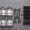 4 cadenas abus 64TI/40 avec  4 kits protection
